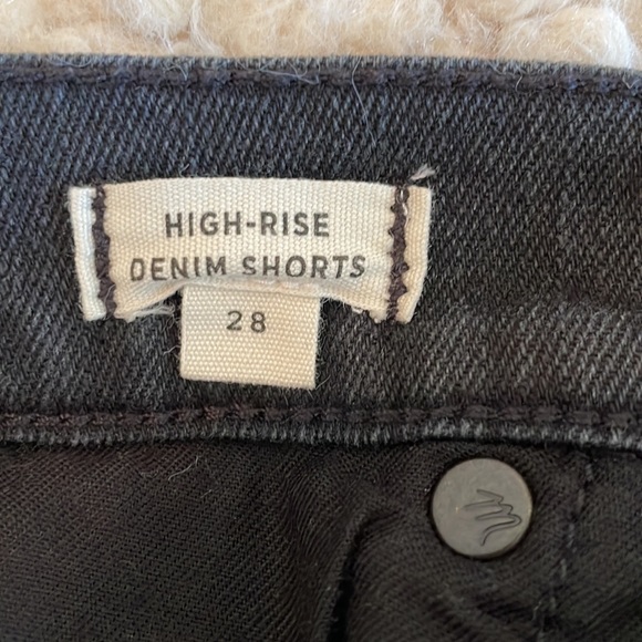 Madewell Black Denim High Rise Shorts - Picture 3 of 7